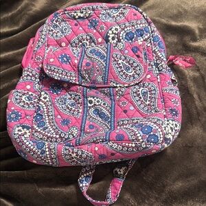 Pink and Blue Paisley Backpack